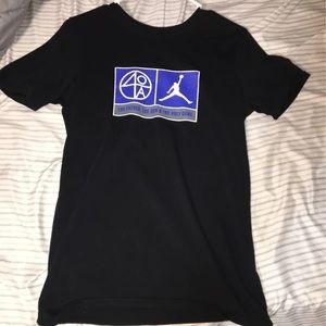 Blue and Black Nike Air Jordan 40A Box Logo T-Shirt